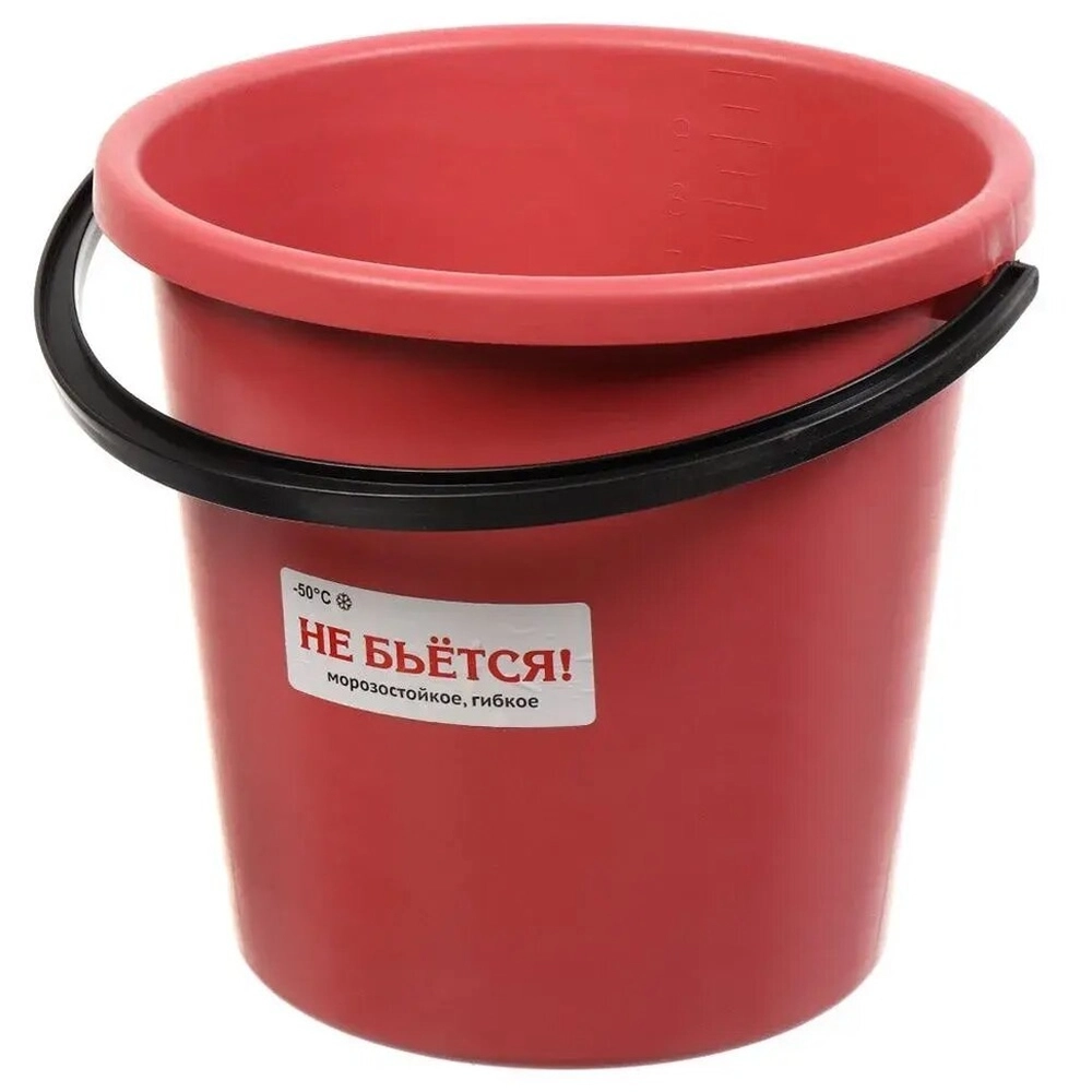 Ведро 10л Морозостойкиекрасный