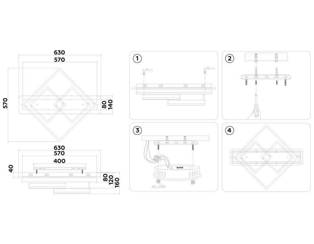 Ambrella Потолочный светодиодный светильник с пультом Disk FA8533
