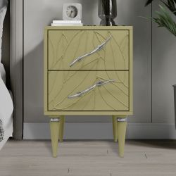 Тумба Арт Колор leaves Классик Сильвер Зеленая олива