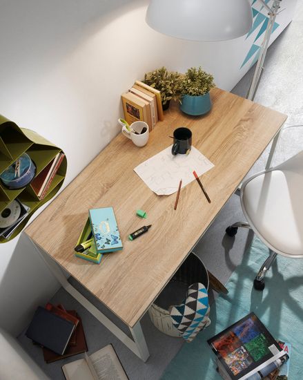 Письменный стол Lisbet 120x60 металл белый