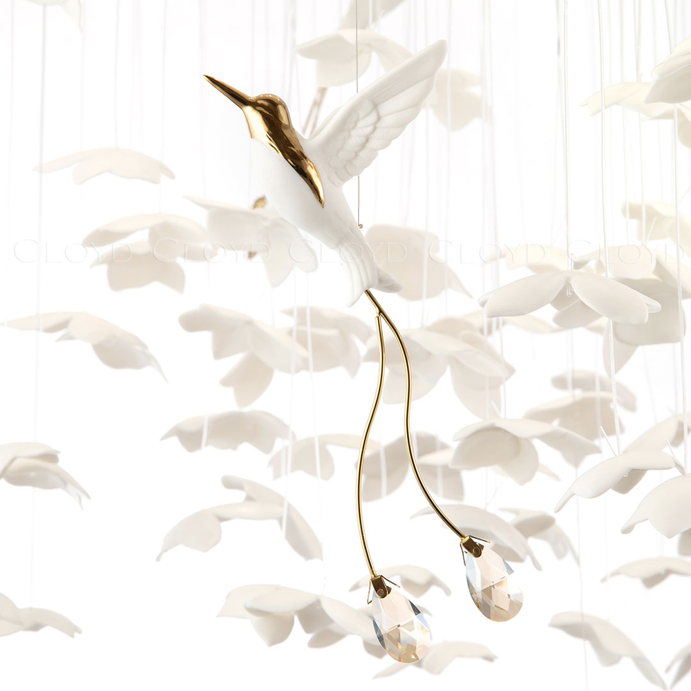 Люстра Cloyd NANDANA C8 / Ø70 см - керамика - белый (арт.11900)