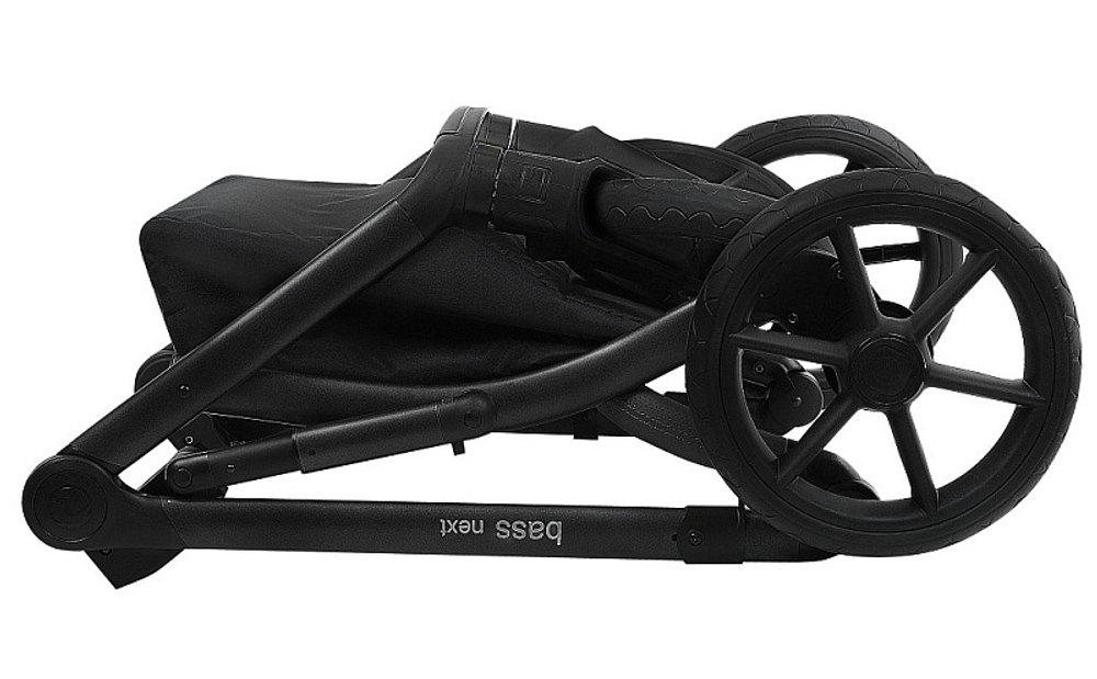 Детская коляска Roan Bass Next 2.0 3 в 1 с автокреслом Tutis Elo Lux EduSky Black BSN/45/2 Marzipan/Black/руч.Cappuccino(2 места)