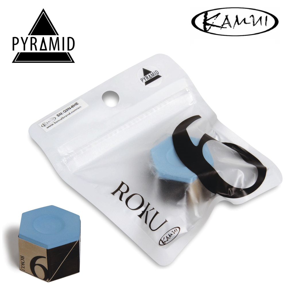 Мел бильярдный "Kamui Roku Pyramid" Sky Blue 1шт.