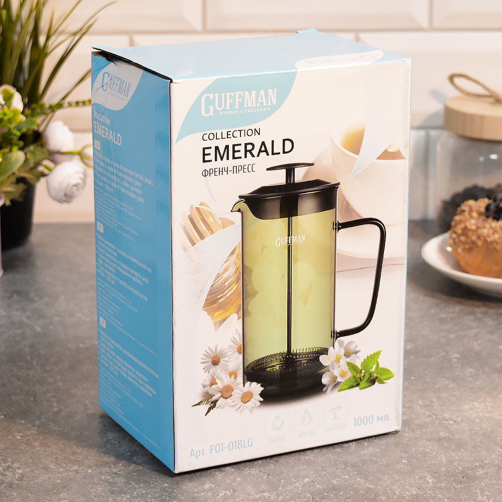 Френч-пресс 1л "Emerald" F01-018LG