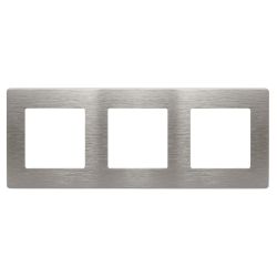 Рамка для розеток и выключателей ЭРА Серия 12 12-5103-16 на 3 поста, Сатин, титан