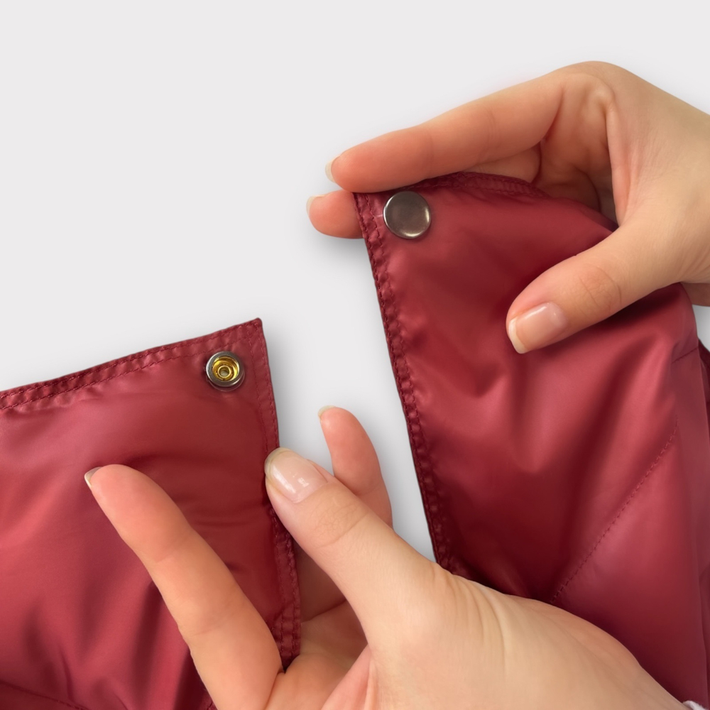 Дорожный плед-пончо пуховый 130х170 German Grass Travel Cape Plaid бордовый