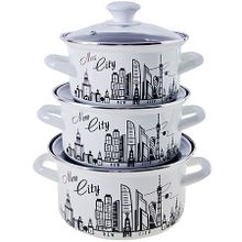 Набор кастрюль КМЗ Новый город-1-Экстра 3 пр.