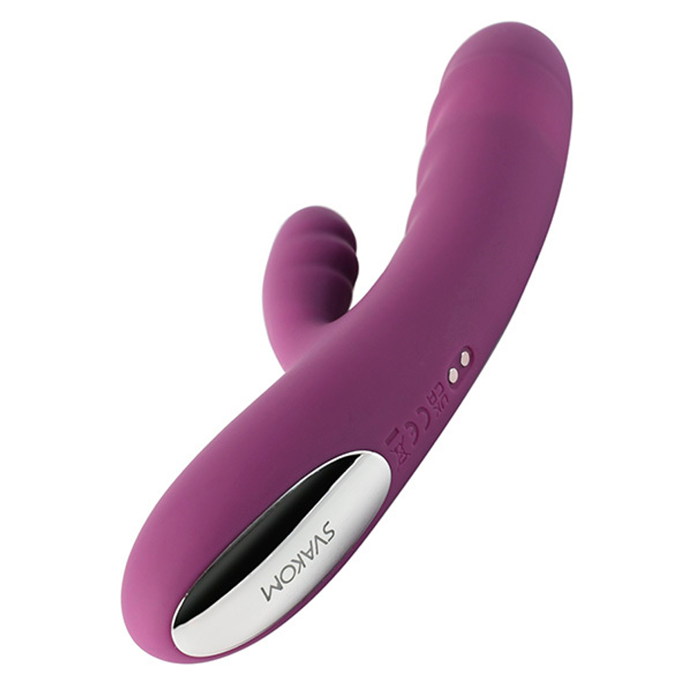 Сливовый вибратор-кролик 18,6см с возвратно-поступательными движениями Svakom Avery S59-LL