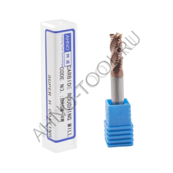 Фреза твердосплавная обдирочная  8мм (L=60, l=20, хв=8) Z4 30° по стали, нерж., чугуну BRGM-4W-D8.0