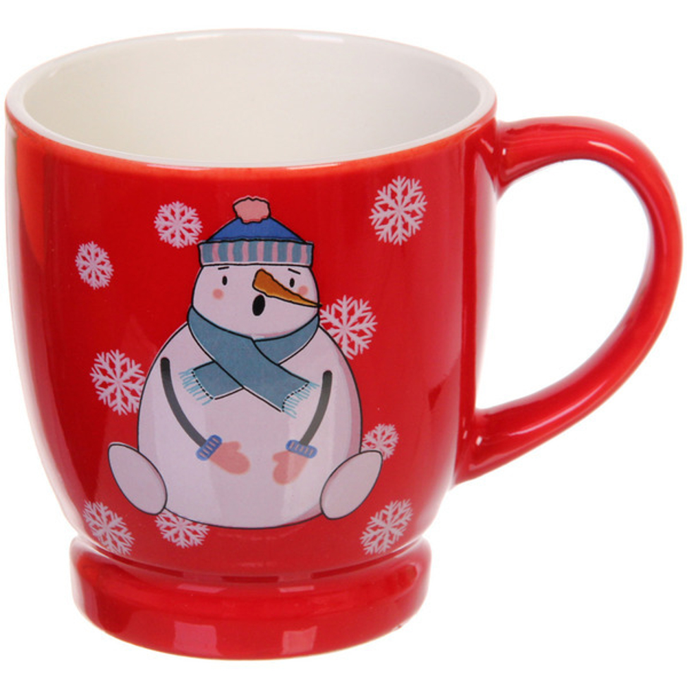 Кружка керамическая 210мл «Новогодние символы», красная