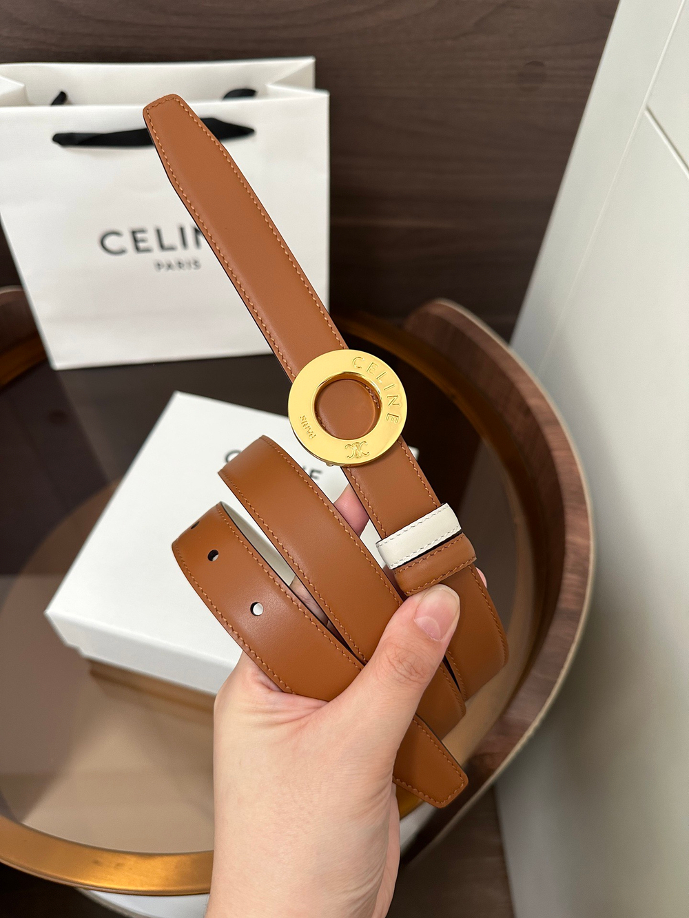 TAURILLON Кожаный двусторонний ремень с логотипом