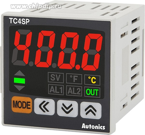TC4SP-14R, Температурный контроллер с ПИД-регулятором, 4 разряда, Ш48хВ48, 1 вых. реле + 1 SSR