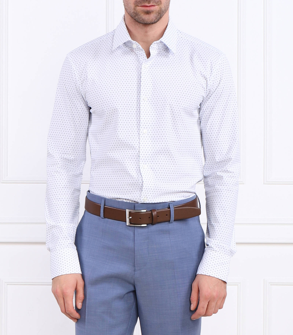 рубашка p-hank-s-kent-c1-222 BOSS BLACK - голубой(50490371)