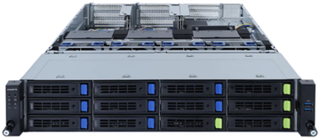 Сервер GIGABYTE R282-G30 (rev. 100) без процессора/без ОЗУ/без накопителей/количество отсеков 2.5" hot swap: 8/количество отсеков 3.5" hot swap: 12/LAN 10 Гбит/c