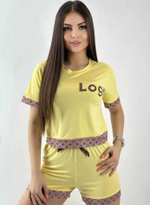 Пижама шорты и футболка A0213