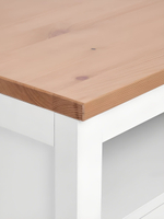 IKEA ТВ-тумба HEMNES, белая/св-коричневая, 124*57*46, КЫМОР (ИКЕА ХЕМНЭС)