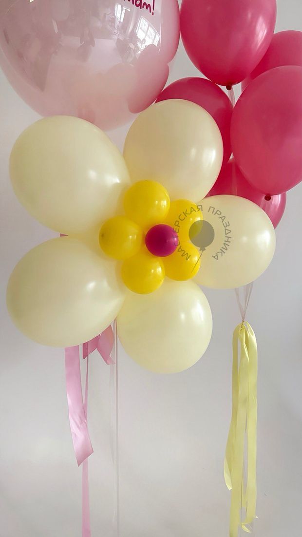 Ромашка из воздушных шаров