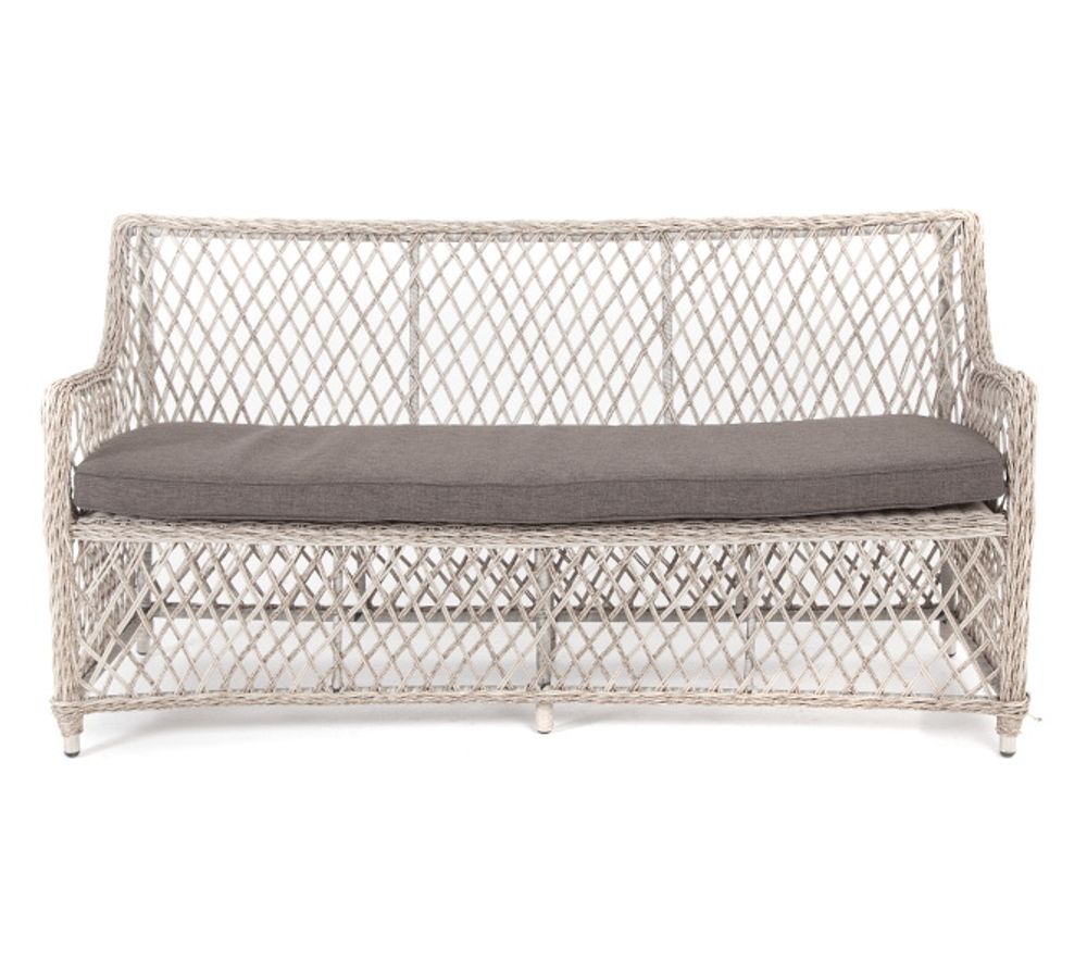 "Латте" диван двухместный из искусственного ротанга, цвет бежевый
