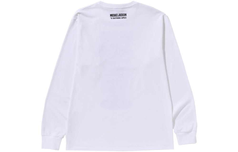 A Bathing Ape X Michael Jackson L S Tee белый
