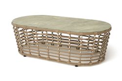 "Валенсия" журнальный столик из искусственного ротанга, цвет соломенный