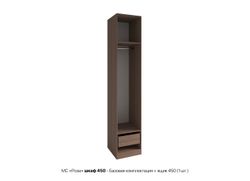 МС Роза Шкаф 450 Орех Франклин/Ройс Графит Скин, ДСВ Мебель