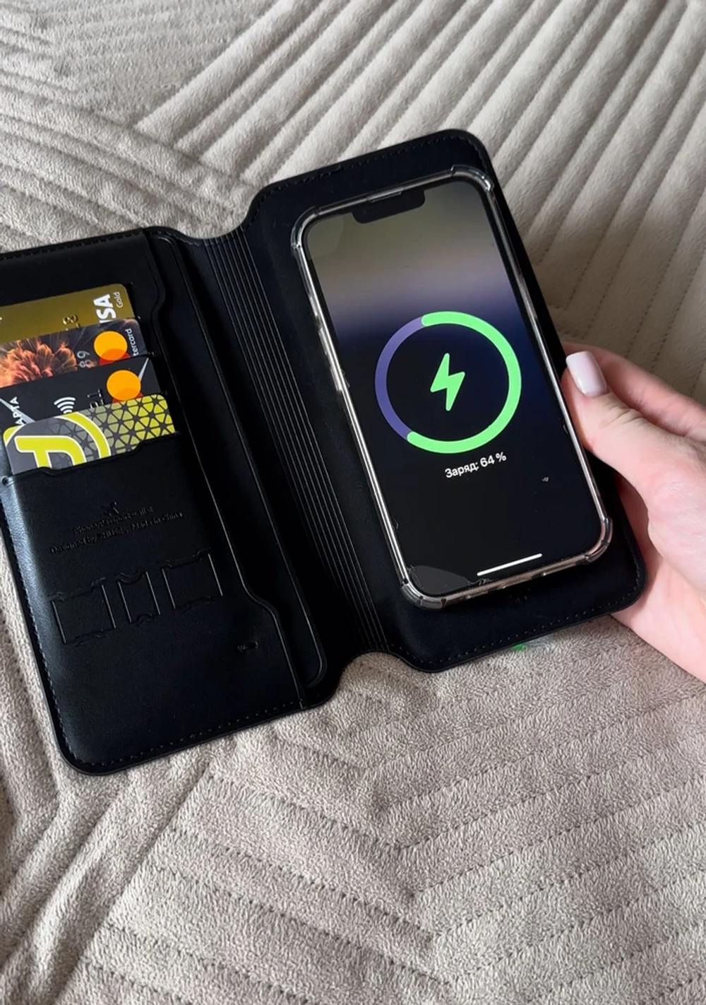 Картхолдер Wallet Power bank 10000mAh / Кошелек-аккумулятор ZS-PB-037