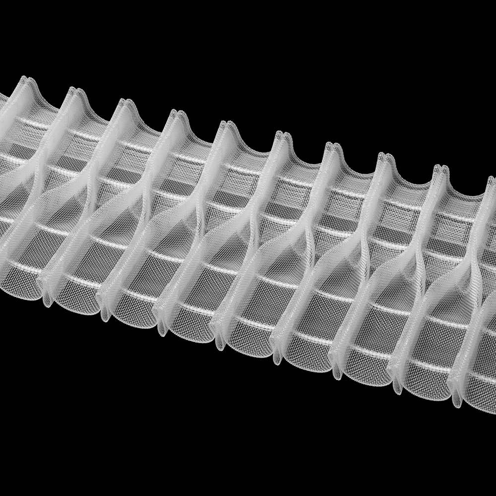 Шторная лента Oz-Is арт. 4371 MP вафельная сборка, коэф сборки 1:2,5, цвет прозрачный (ширина 100 mm)