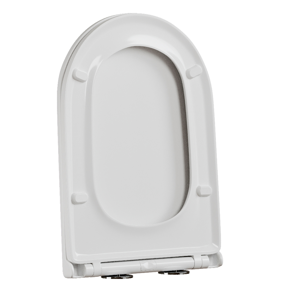 Сиденье для унитаза  WAVE LINE дюропласт, микролифт, БЕЛЫЙ глянец