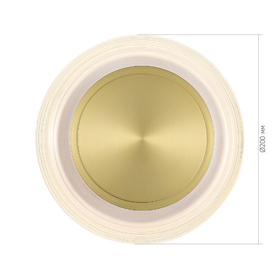 SL6239.201.03 Светильник настенный ST-Luce золото/прозрачный LED 1*7W 3000K FRITTELA