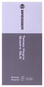 Метеостанция Bresser Temeo Hygro Quadro DLX с тремя датчиками, черная