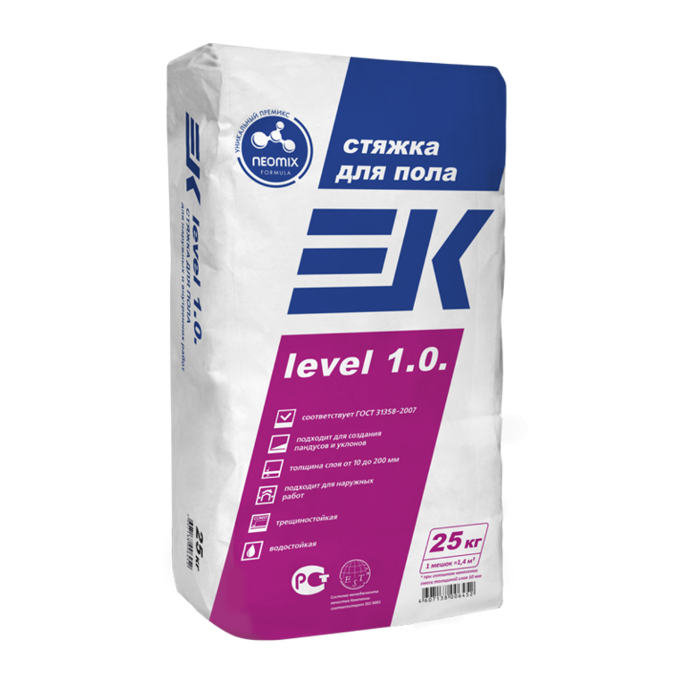 ЕК Level 1.0 Стяжка для пола 25кг