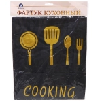 Фартук «COOKING», 66*71 см, цвет черный
