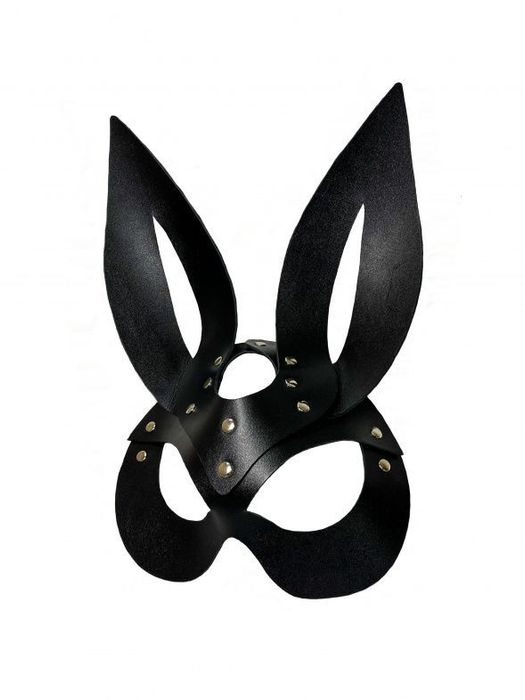 Черная кожаная маска зайки Miss Bunny