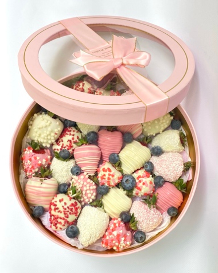 Круглый бокс с голубикой M