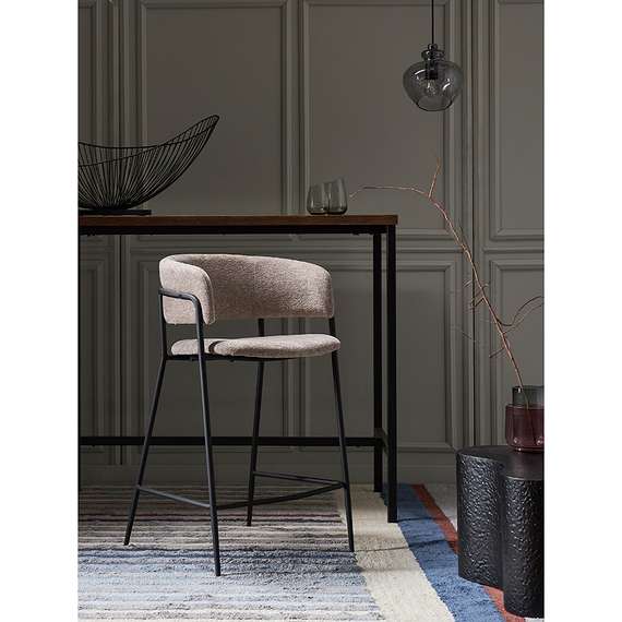 Стул полубарный helning, мягкий шенилл, капучино