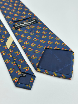 Галстук синий Salvatore Ferragamo