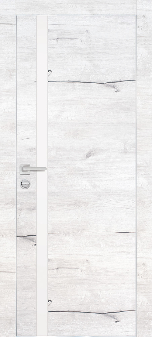 Дверь PX-8 AL кромка с 4-х ст. / Цвет Дуб арктик / Белый мателак / Двери PROFILO PORTE
