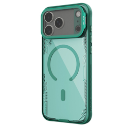 Чехол прозрачный зеленого цвета с MagSafe на iPhone 17 Pro, серия Iceblade Prop Magnetic (версия с прозрачной крышкой объектива) от Nillkin