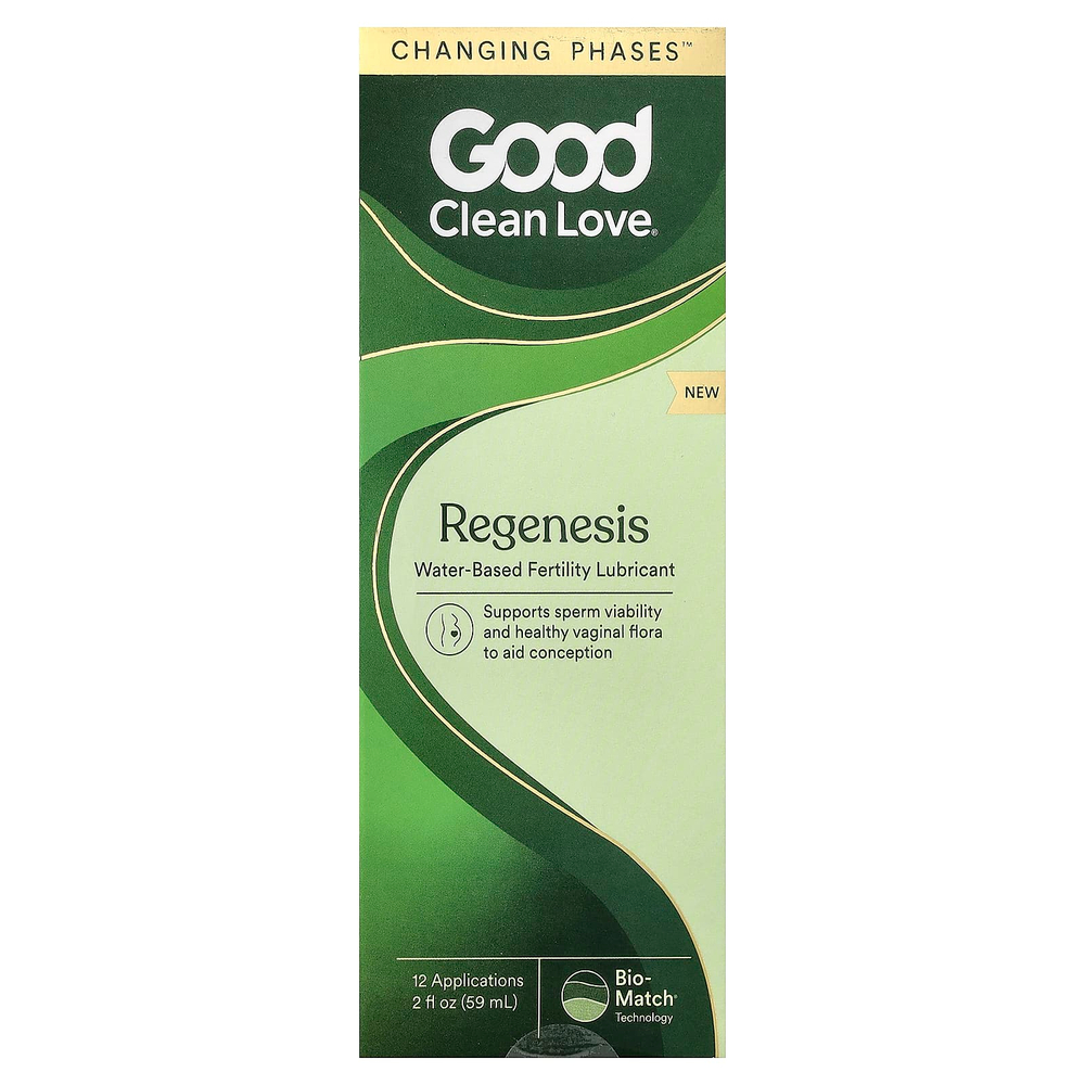 Good Clean Love, Reogenic, смазка на водной основе для повышения фертильности, 12 применений, 59 мл (2 жидк. унции)