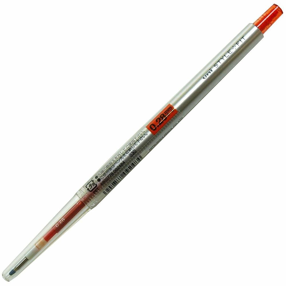 Гелевая ручка 0,28 мм Uni Style Fit - Red Orange - красно-оранжевые чернила