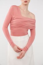 ТОП-БОДИ НА ОДНО ПЛЕЧО, ПУДРОВЫЙ РОЗОВЫЙ