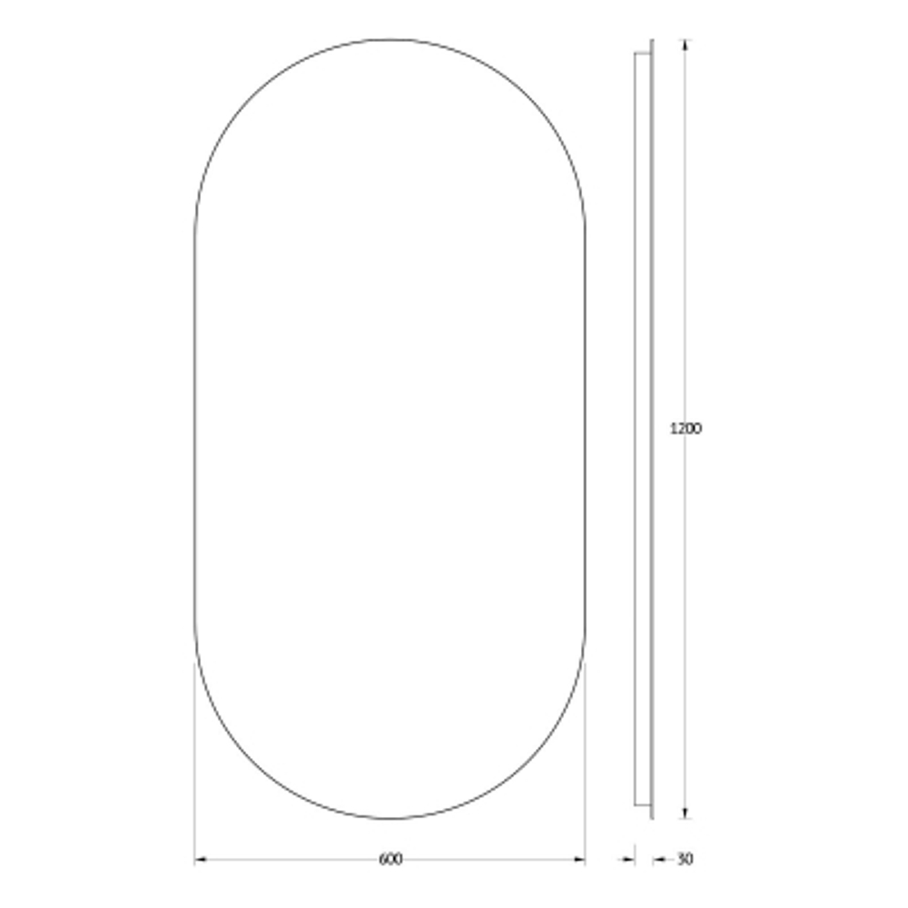 Зеркало Evoform с LED-подсветкой 26,5 W 60х120 см Без выключателя Теплый белый свет