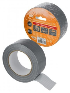 Лента армированная клейкая TPL, серебристая, 48 мм х 50 м TDM SQ0526-0904