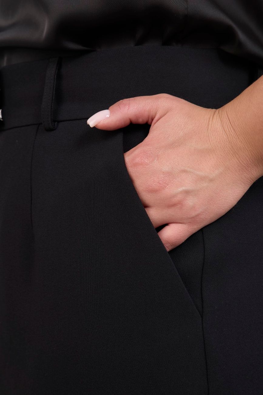 Юбка макси со шлицей спереди, черный