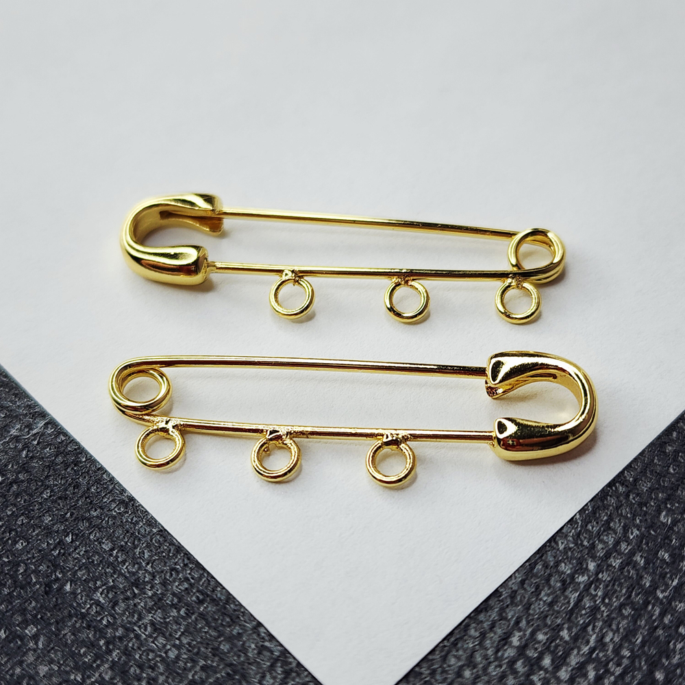 Брошь булавка, позолота, р-р 35мм, люкс фурнитура