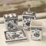 Набор для ванной чёрно-белый