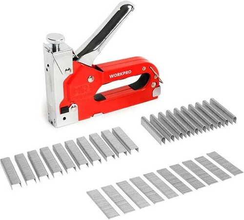 Степлер WORKPRO 3-в-1 4-14мм в кейсе с набором скоб WP223005