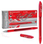 Ручка масляная 0.7мм. красная, резиновый грип 5022 (EasyOffice)