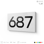 Номер на дверь 687, табличка на дверь для офиса, квартиры, кабинета, аудитории, склада, белая 120х70 мм, Айдентика Технолоджи