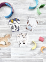 Рукавички-антицарапки Mjölk Панды/Овечки/Кокосы, сет из 3х пар